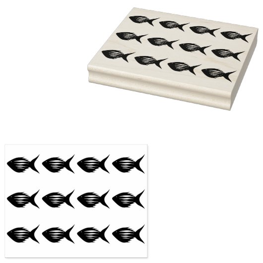 魚 ラバースタンプ (押印)