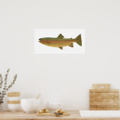 魚 – レインボーマス – Salmo gairdnerii ポスター (キッチン)