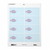 魚。レッドラインレインボウフィッシュ。 ラベル (フルシート)