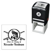 魚，交差魚釣りロッド図書名 セルフインキングスタンプ (インサイチュ)