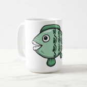魚、動物、ドローイング コーヒーマグカップ (正面左)