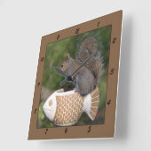 魚-時計のリス スクエア壁時計 (傾斜)