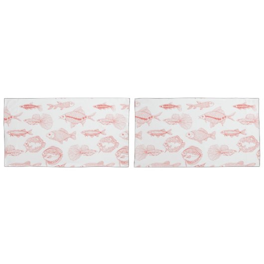 魚 枕カバー (正面-セット)