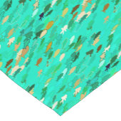 魚・水色・緑・金ゴールド ショートテーブルランナー (コーナー)