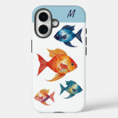 魚 海の生き物 海 モノグラム Case-Mate iPhoneケース (裏面)