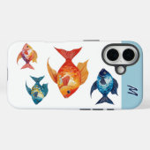 魚 海の生き物 海 モノグラム Case-Mate iPhoneケース (裏面 (横))