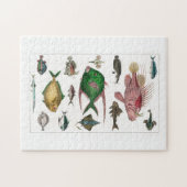 魚，海，かわいい，海，水，動物，魚釣り ジグソーパズル (横)