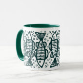 魚 – 濃い緑 マグカップ (正面左)