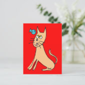魚&猫はがき ポストカード (スタンド正面)