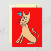 魚&猫はがき ポストカード (正面/裏面)