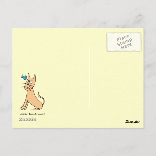 魚&猫はがき ポストカード (裏面)