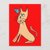 魚&猫はがき ポストカード (正面)