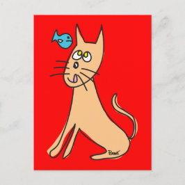 魚&猫はがき ポストカード