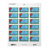 魚 – 男子学校名ラベル ラベル (フルシート)