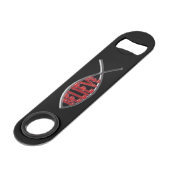 魚-赤--を信じて下さい スピード栓抜き (正面アングル)