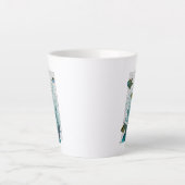 魚、青貝、サンゴ カフェラテマグ (正面)