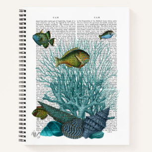 魚、青貝、サンゴ ノートブック