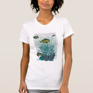 魚、青貝、サンゴ Tシャツ