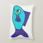 魚、青 アクセントクッション (裏面(縦))