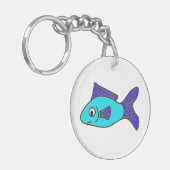 魚、青 キーホルダー (正面左)