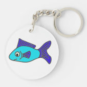 魚、青 キーホルダー (裏面)