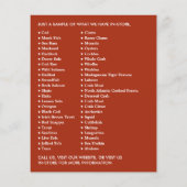 魚，魚屋/妻，魚市場広告の チラシ (裏面)