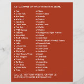 魚，魚屋/妻，魚市場広告の チラシ (裏面)