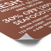 魚，魚屋/妻，魚市場広告の ポスター (角)