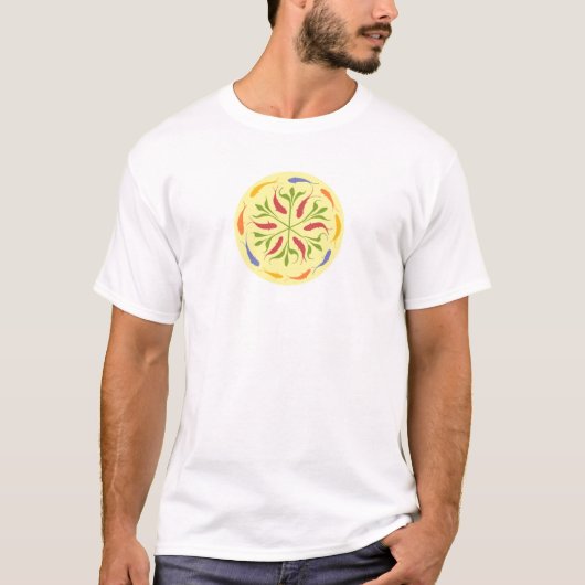 魚/魚類の曼荼羅(イスラム教) Tシャツ (正面)