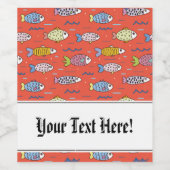 魚、魚、魚！ ワインラベル (シングルラベル)