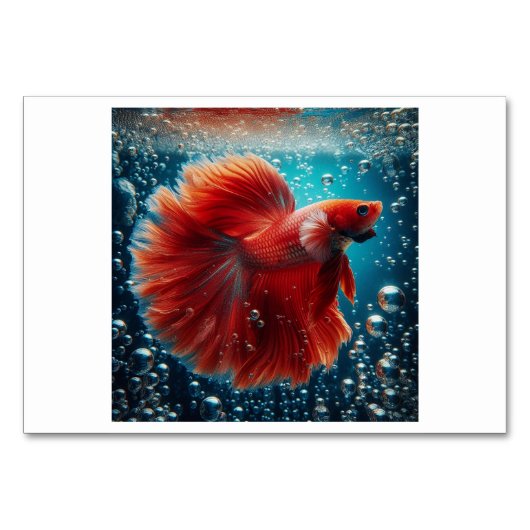 魚(鱼 / yu) – フラッ中国のシュカード テーブルナンバー (正面)