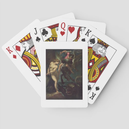 魚、c.1670-80 (キャンバスの油)の静物画 トランプ (裏面)