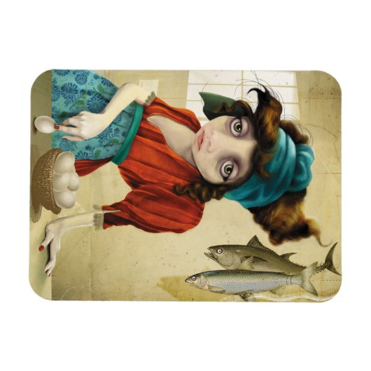 魚(&E) マグネット (横)