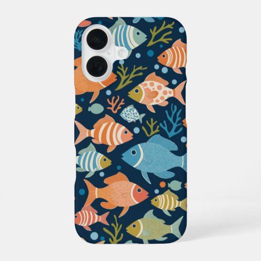 魚 iPhone 16ケース (裏面)