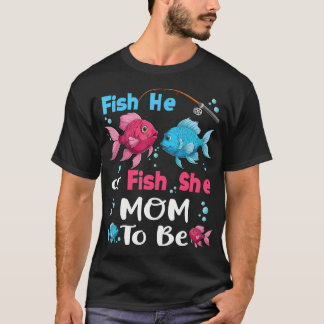 魚Heまたは魚Her性別が家族のマッチングを明らかにする Tシャツ