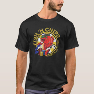 魚nチップスおもしろい賭博カジノディーラーのギフト tシャツ