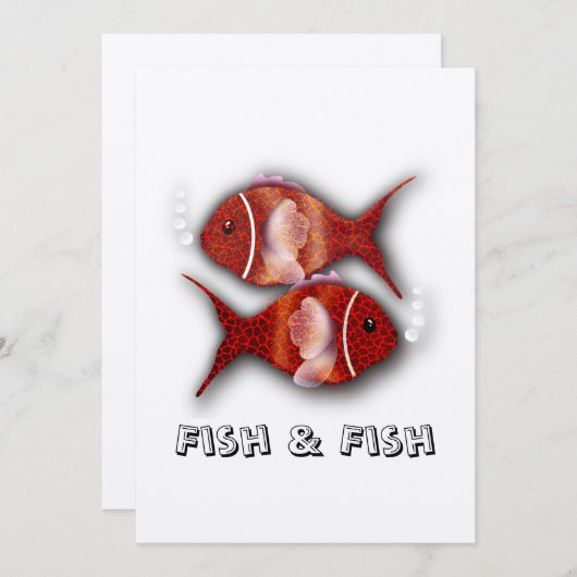 魚Tシャツ 招待状 (正面/裏面)