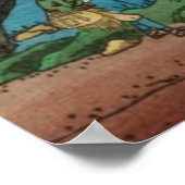 鮎を獲る多摩川歌川広重 ポスター (角)