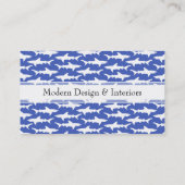 鮫おもしろいな青の学校および白い 名刺 (裏面)