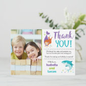 鮫および人魚の誕生日のサンキューカード サンキューカード (スタンド正面)