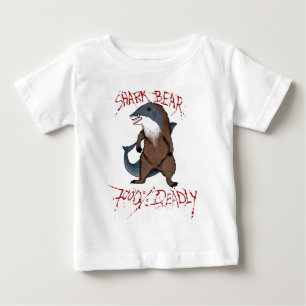 鮫くまのベビーのTシャツ ベビーTシャツ