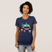 鮫のおもしろいの女性Tシャツ Tシャツ (正面フル)