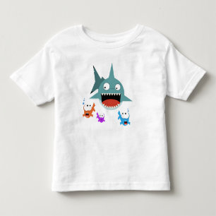 鮫のおもしろいの幼児のTシャツ トドラーTシャツ