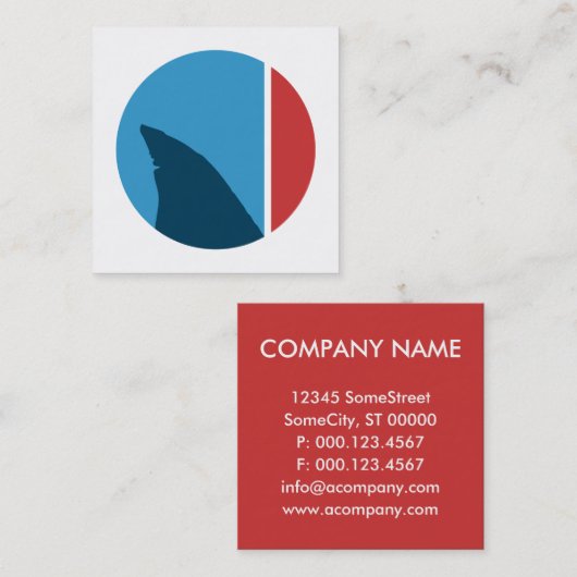 鮫のひれの円 スクエア名刺 (正面/裏面)