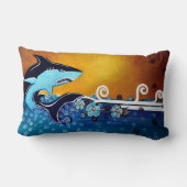 鮫のアメリカ人のMoJoの枕 ランバークッション (裏面)