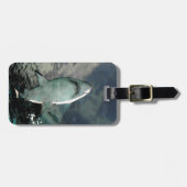 鮫のバッグのラベル ラゲッジタグ (正面横)