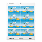 鮫のバレーボールのおもしろいな漫画 ラベル (フルシート)