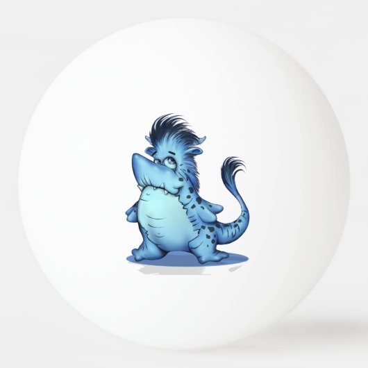 鮫の卓球3の外国の漫画の球は主演します 卓球ボール (正面)