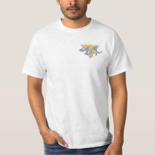 鮫の印-金ゴールド及び灰色 Tシャツ