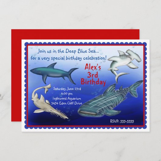 鮫の招待状 招待状 (正面/裏面)